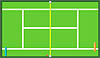 Een pittig potje tennis.
